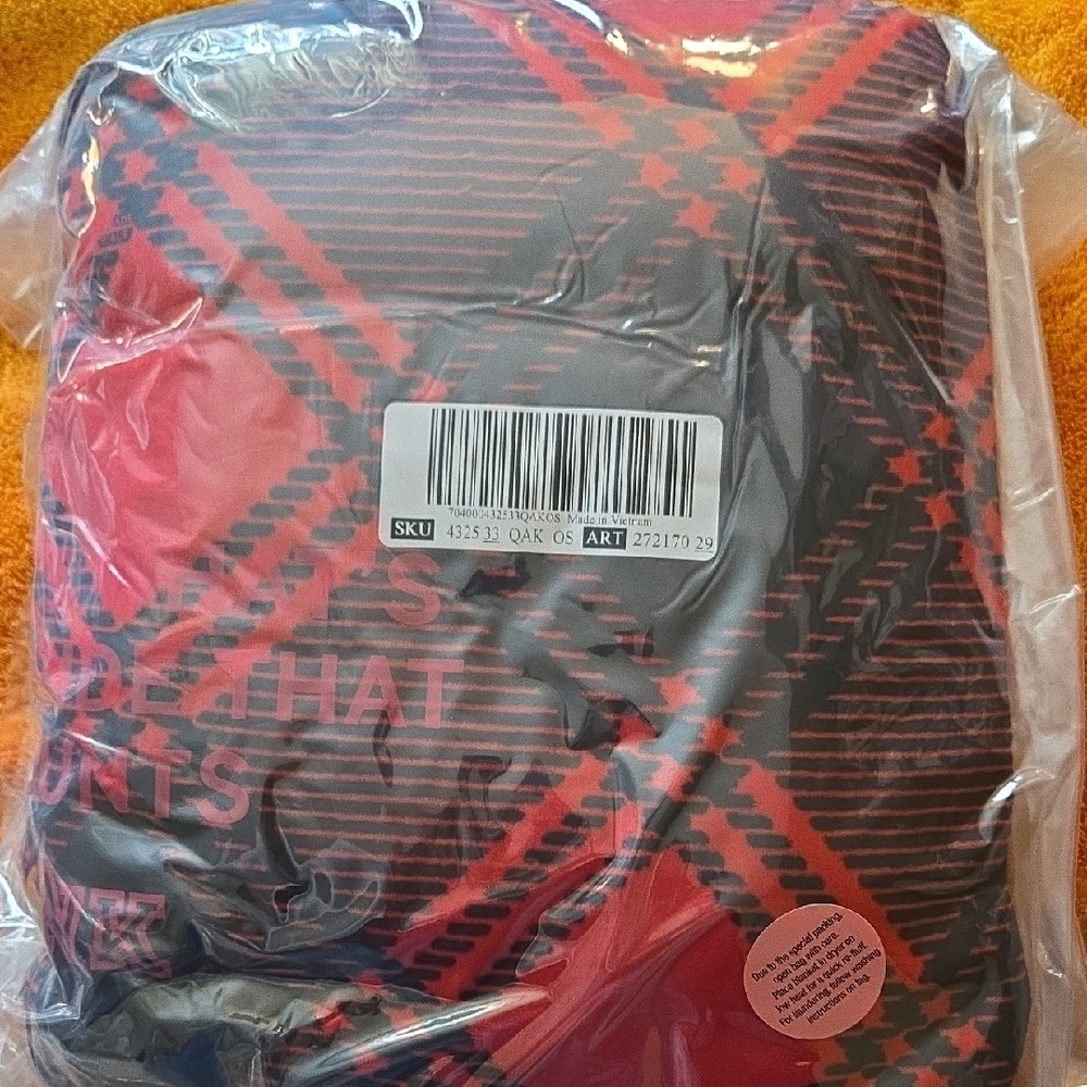 Red and Black Plaid Blanket